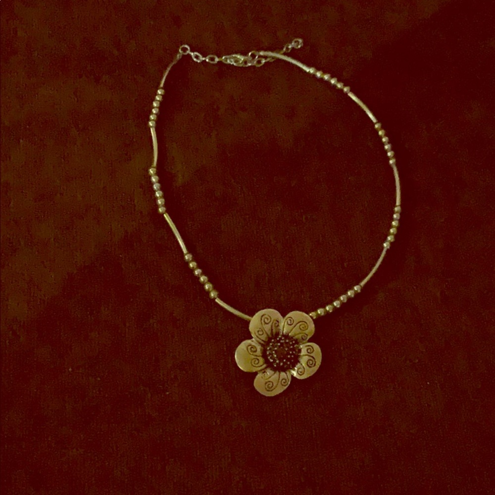 Cute flower necklace and earring set